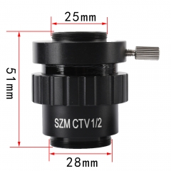 KOPPACE 1/2 CTV 三目体视显微镜 C型接口 25mm 摄像机接口 显微镜摄像机适配器