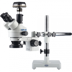 KOPPACE 3.5X-90X,三目立体显微镜,单臂支架,1000万像素,工业检测显微镜,USB 3.0工业相机,144 LED环形灯,提供专业的图像测量软件