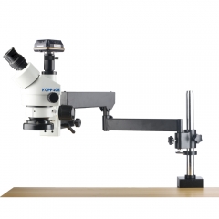 KOPPACE 1000万像素 USB 3.0工业相机三目立体变焦显微镜3.5X-90X放大倍率手机维修显微镜