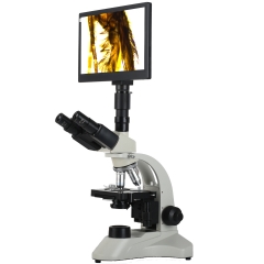 KOPPACE 40X-1600X 三目生物显微镜 200万像素 9英寸高清显示器 生物研究显微镜