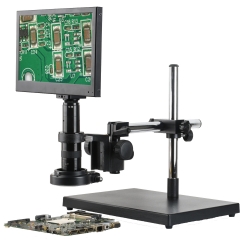 KOPPACE 20X-127X 2100万像素 单目视频显微镜 HDMI工业显微镜 13.3英寸显示屏 通用调节架