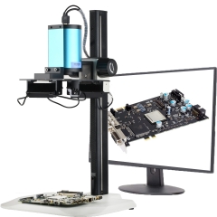 KOPPACE 1X-14X 200万像素 HDMI高清 工业自动对焦显微镜 大型PCB电路板检查 LED 4面可调光源