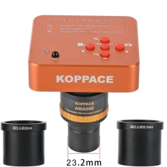KOPPCE 2100万像素 HDMI显微镜相机 0.5X 可调焦电子目镜  23.2mm至30mm和30.5mm适配器