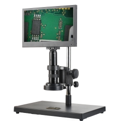 KOPPACE 2100万像素 20X-127X 单目视频显微镜 0.7X-4.5X镜头 HDMI工业显微镜 13.3英寸显示屏