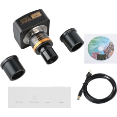 KOPPCE 500万像素 显微镜相机 USB2.0 可调焦0.5X工业相机电子目镜 23.2mm至30mm和30.5mm