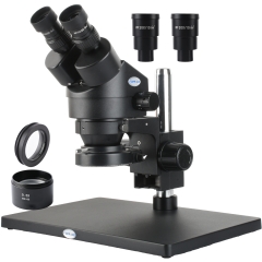 KOPPACE 3.5X-90X 大平台 黑色双目立体显微镜 144 LED环形灯 包括10X和20X目镜