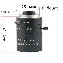 KOPPACE 300万像素 6-12mm工业镜头 手动变焦 无畸变工业检测镜头