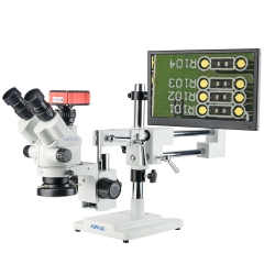 KOPPACE 3.5X-180X三目测量电子显微镜 2K高清成像支持拍照录像13.3寸显示器