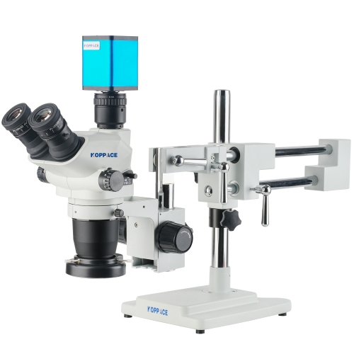 KOPPACE 28X-192X 三目立体自动对焦显微镜 200万像素高清成像 支持拍照和视频以及测量