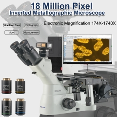 KOPPACE 174X-1740X 1800万像素 USB3.0相机 三目倒置金相显微镜 PL10X22mm目镜